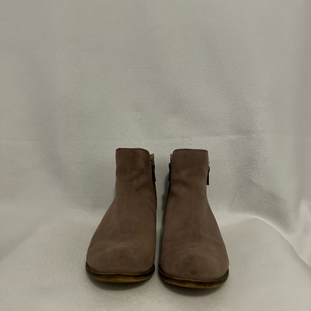 Luck Brand Size 10 Beige Suede Double Zipper  Leather Booties - Picture 15 of 16